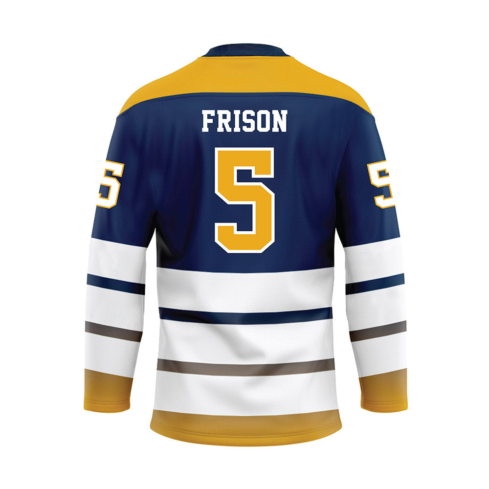 UTC - NCAA Men's Basketball : Jordan Frison - Blue Hockey Jersey-1