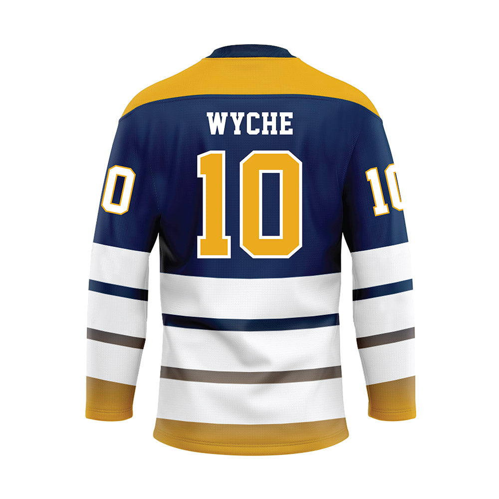 UTC - NCAA Football : Journey Wyche - Blue Hockey Jersey-1