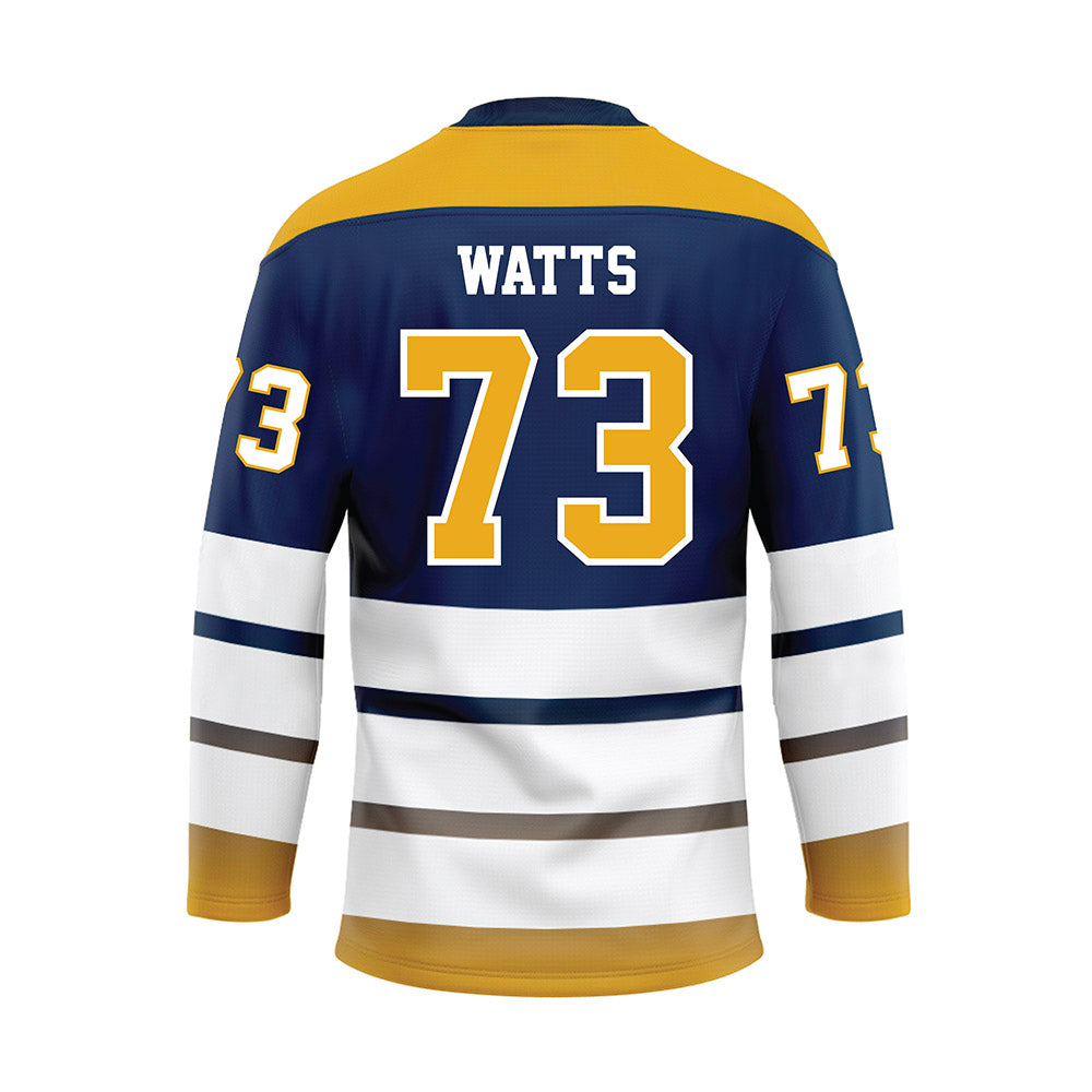 UTC - NCAA Football : Malik Watts - Blue Hockey Jersey-1