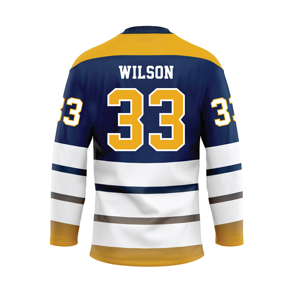 UTC - NCAA Women's Basketball : Kameran Wilson - Blue Hockey Jersey-1