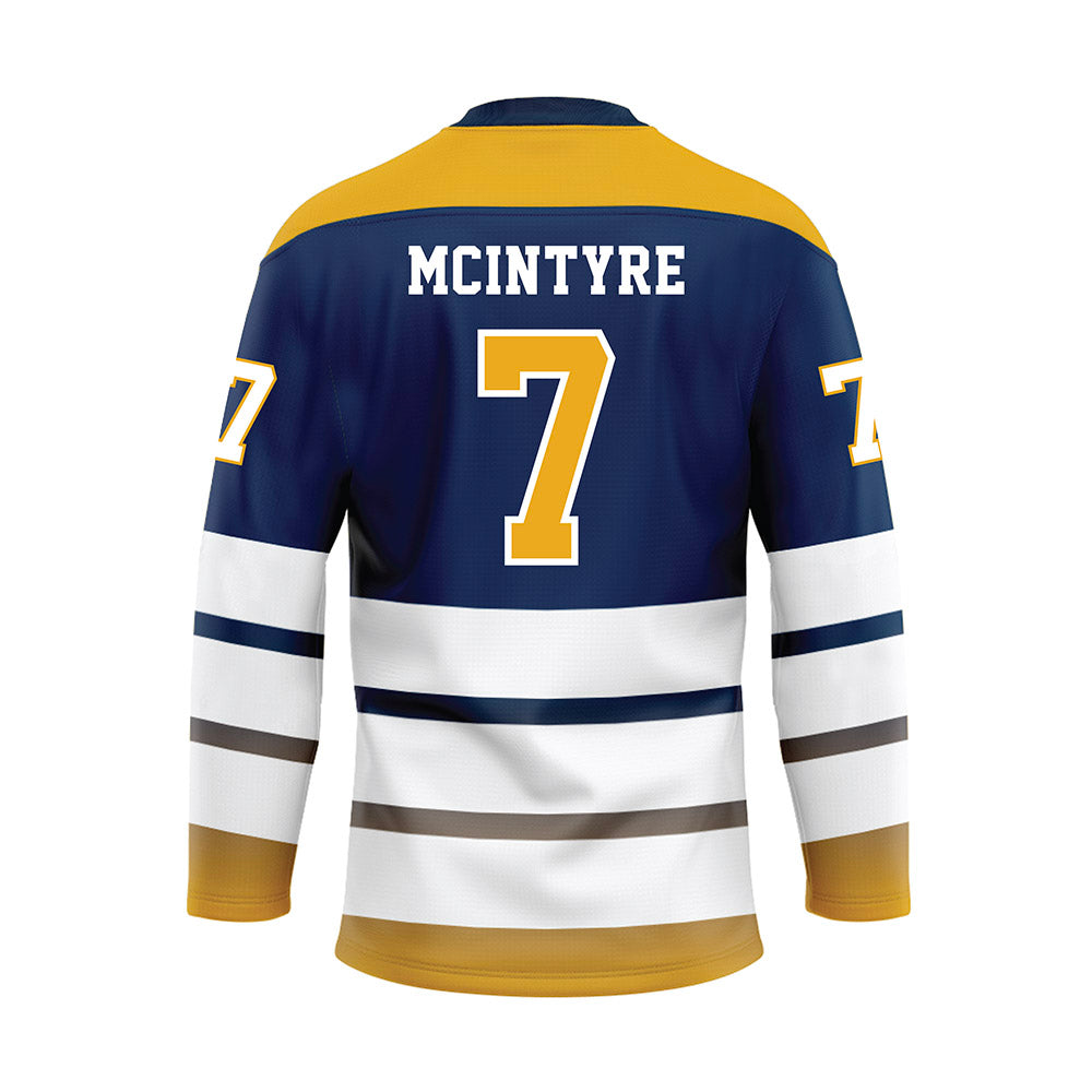 UTC - NCAA Football : John McIntyre - Blue Hockey Jersey-1