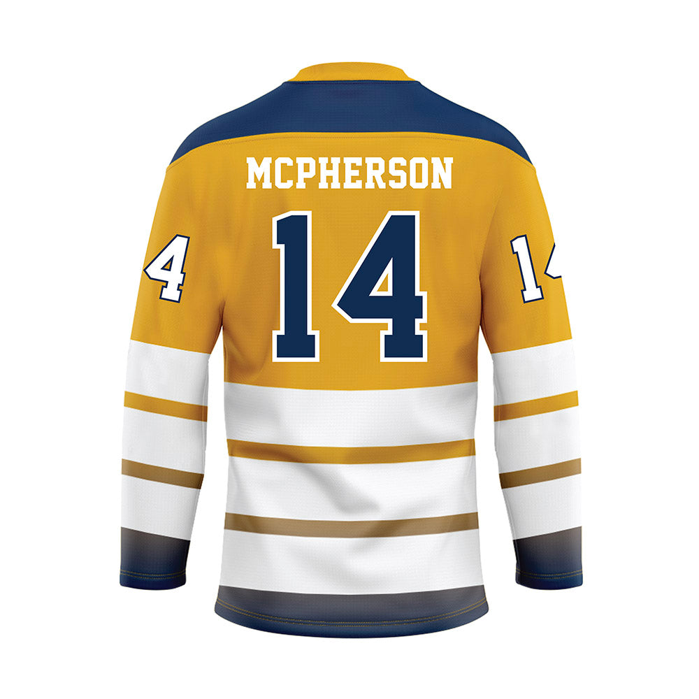 UTC - NCAA Women's Basketball : Izzy McPherson - Gold Hockey Jersey-1