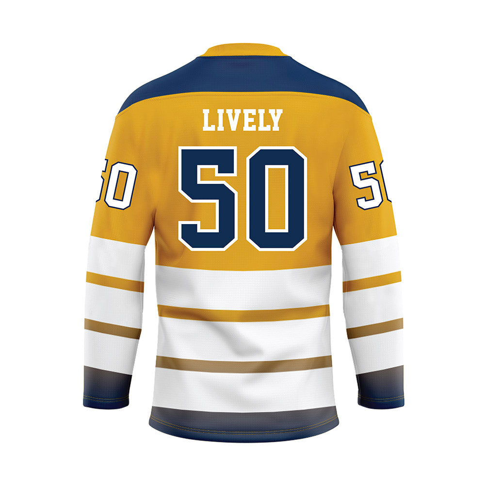 UTC - NCAA Football : Devin LIVELY - Gold Hockey Jersey-1