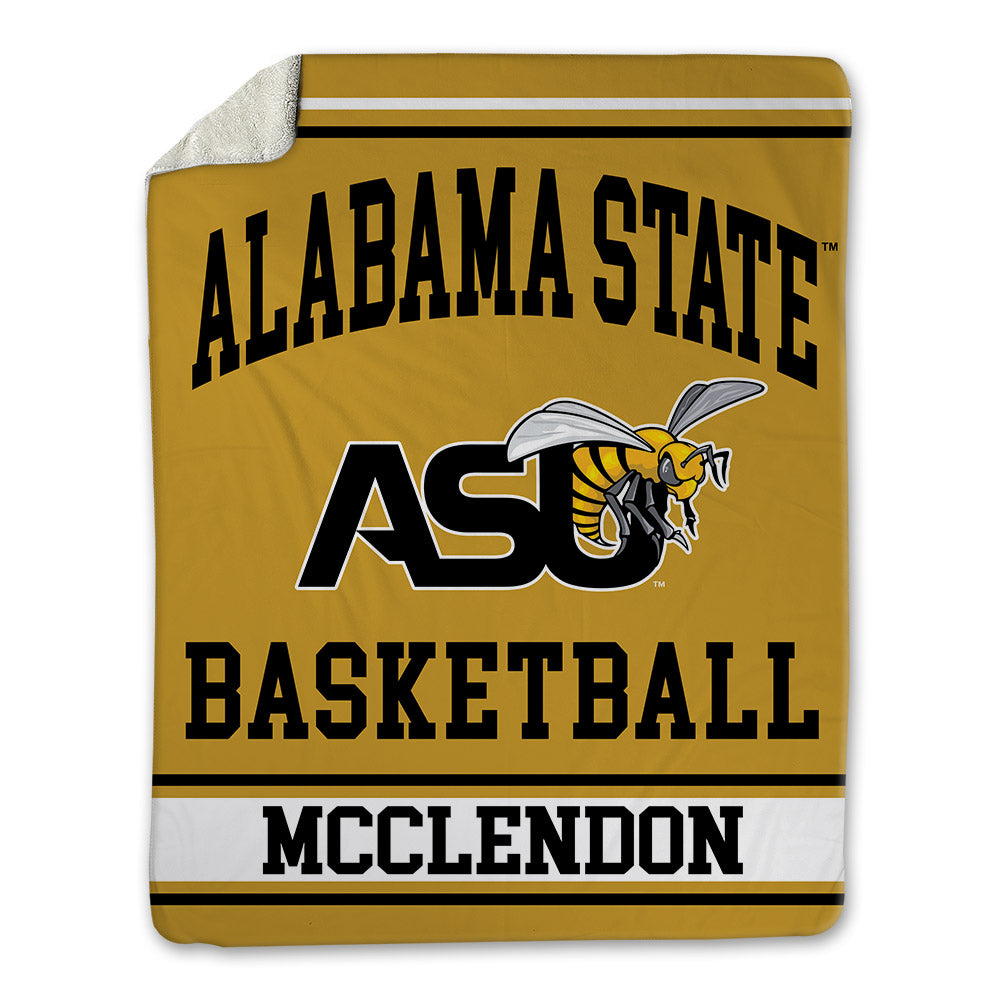 Alabama State - NCAA Women's Basketball : Charlese McClendon - Blanket-0