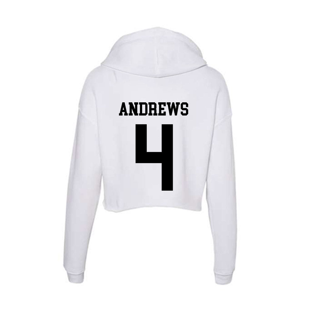 Alabama State - NCAA Men's Basketball : Mario Andrews - Classic Shersey Women's Crop Fleece Hoodie-1