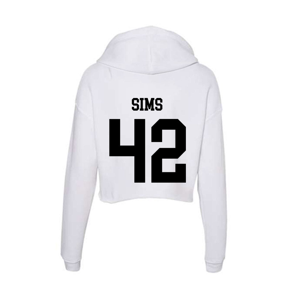 Alabama State - NCAA Football : Tashaun Sims - Classic Shersey Women's Crop Fleece Hoodie-1
