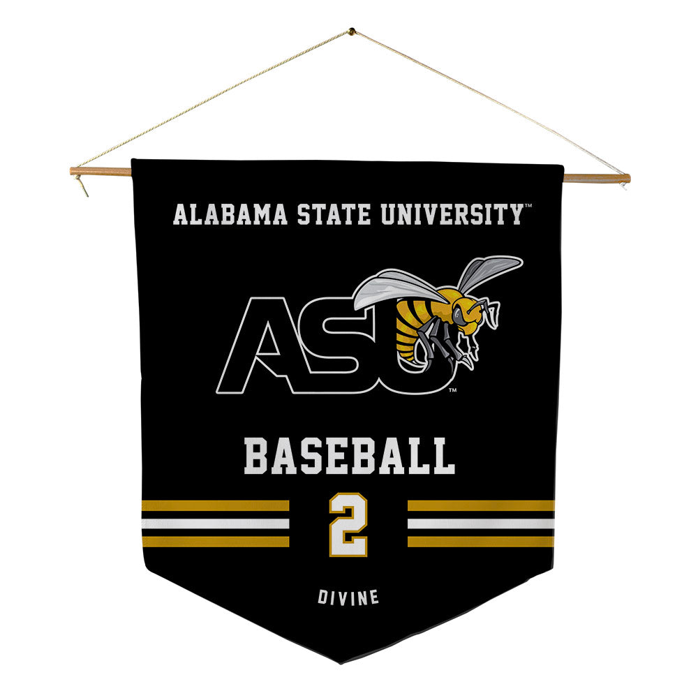 Alabama State - NCAA Baseball : Breydon Divine - Pennant - 18" x 21"-0