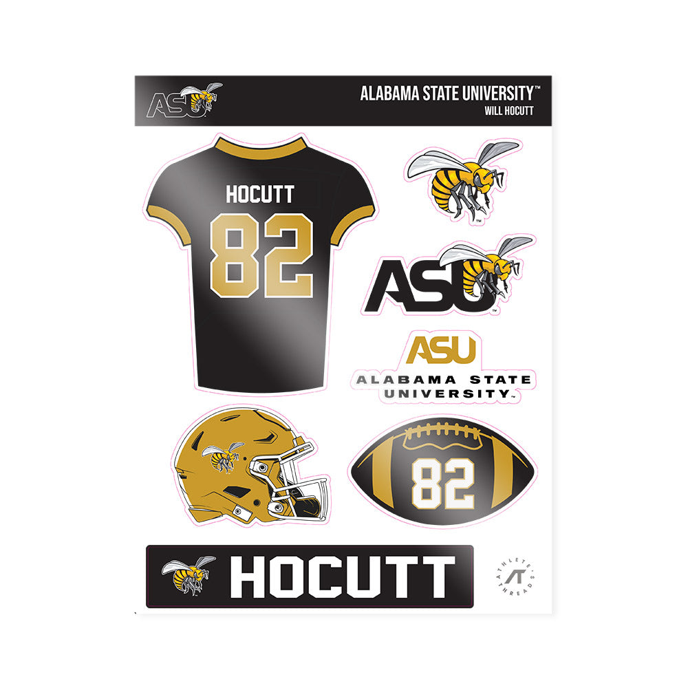 Alabama State - NCAA Football : Will Hocutt - Sticker Sheet-0