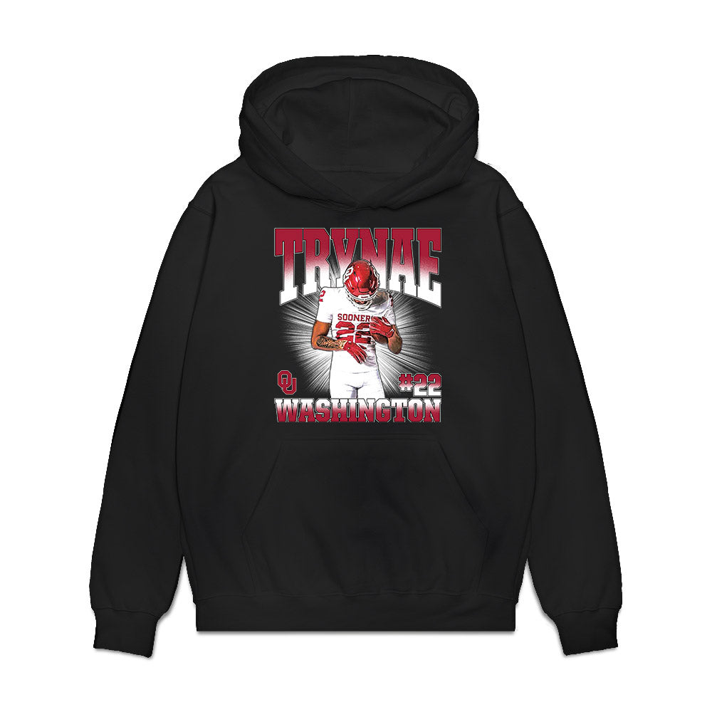 Oklahoma - NCAA Football : Trynae Washington - Collage Premium Hooded Sweatshirt-0