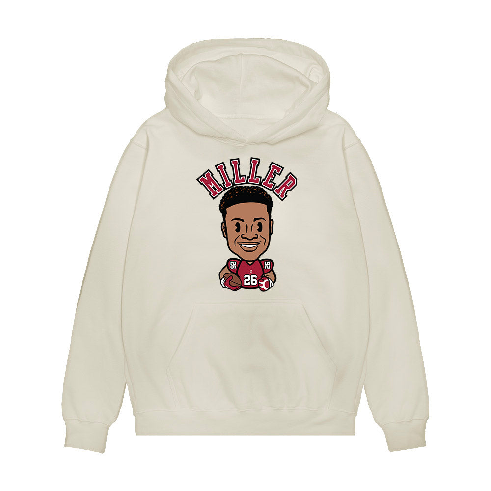 Alabama - NCAA Football : Jamarion Miller - Caricature Premium Hooded Sweatshirt-0