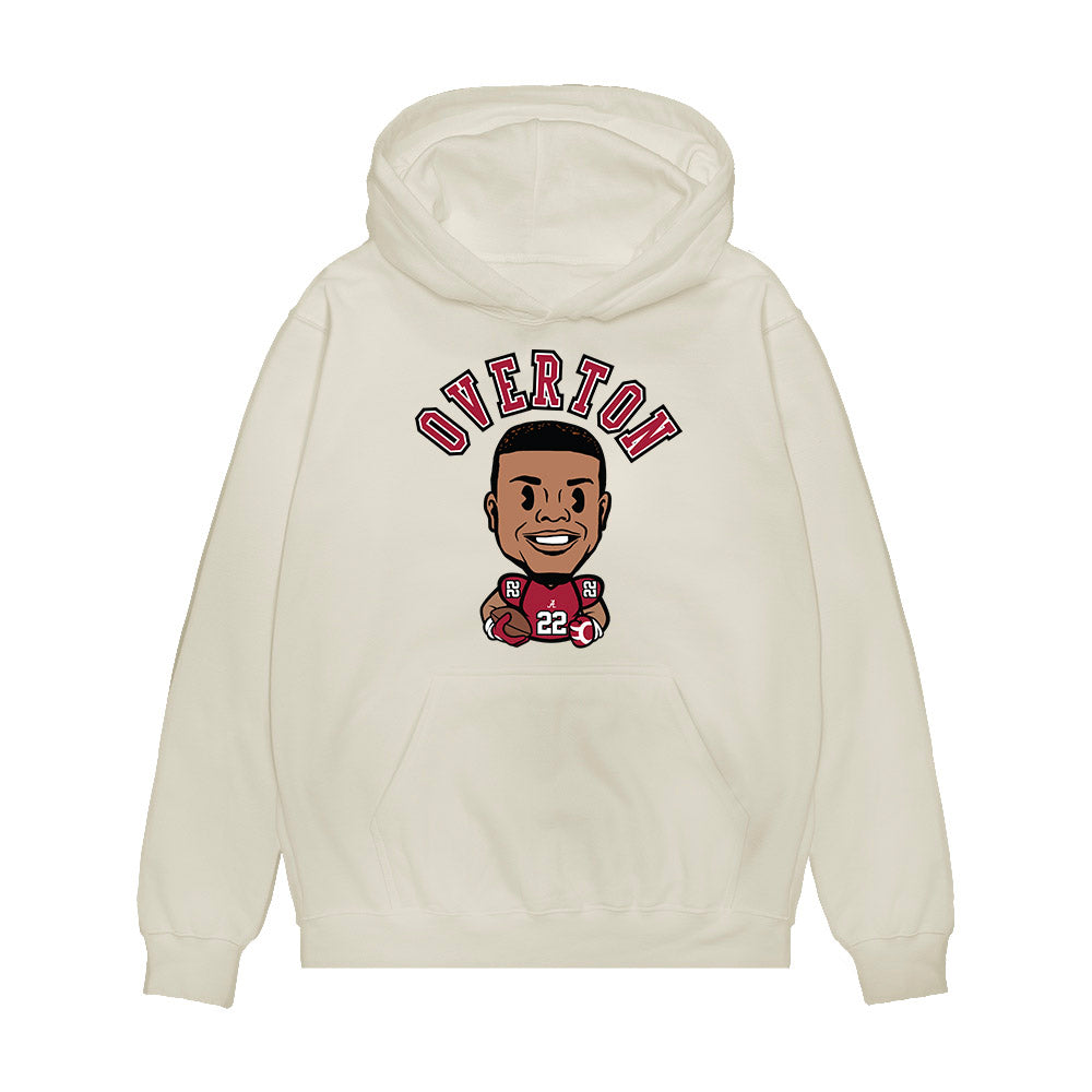 Alabama - NCAA Football : LT Overton - Caricature Premium Hooded Sweatshirt-0