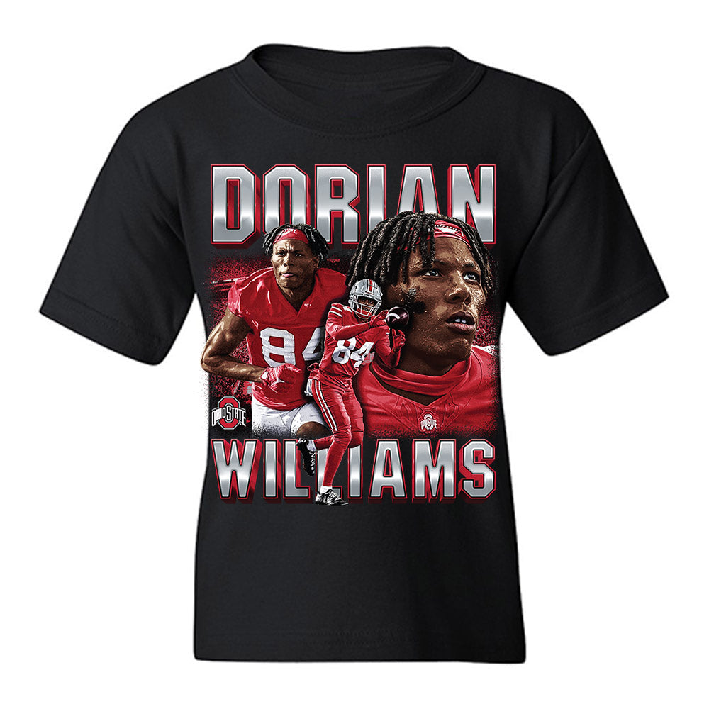 Ohio State - NCAA Football : Dorian Williams - Caricature Youth T-Shirt-0