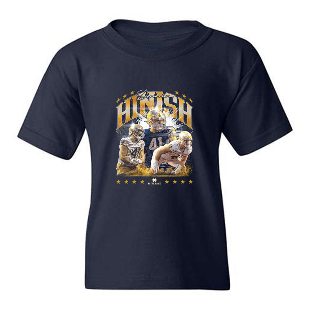 Notre Dame - NCAA Football : Donovan Hinish - Collage Youth T-Shirt-0
