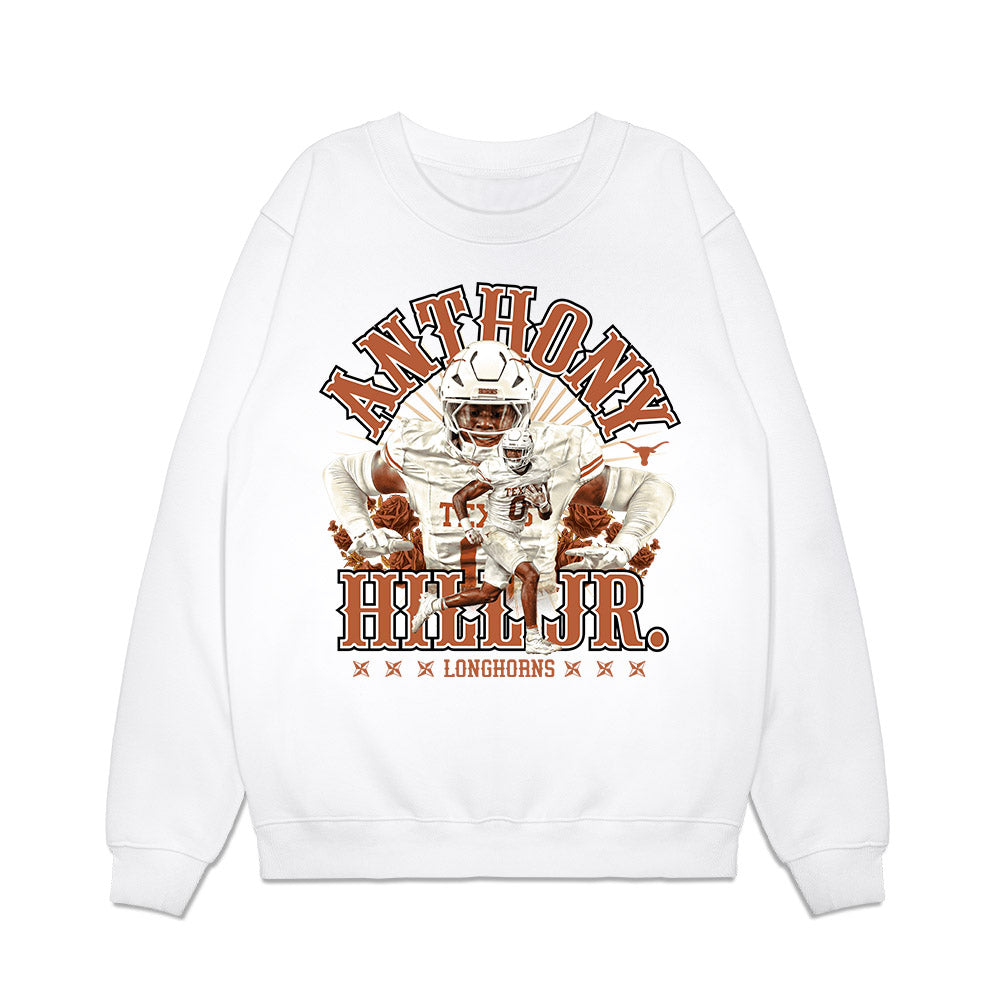 Texas - NCAA Football : Anthony Hill Jr - Collage Premium Crewneck Sweatshirt-0