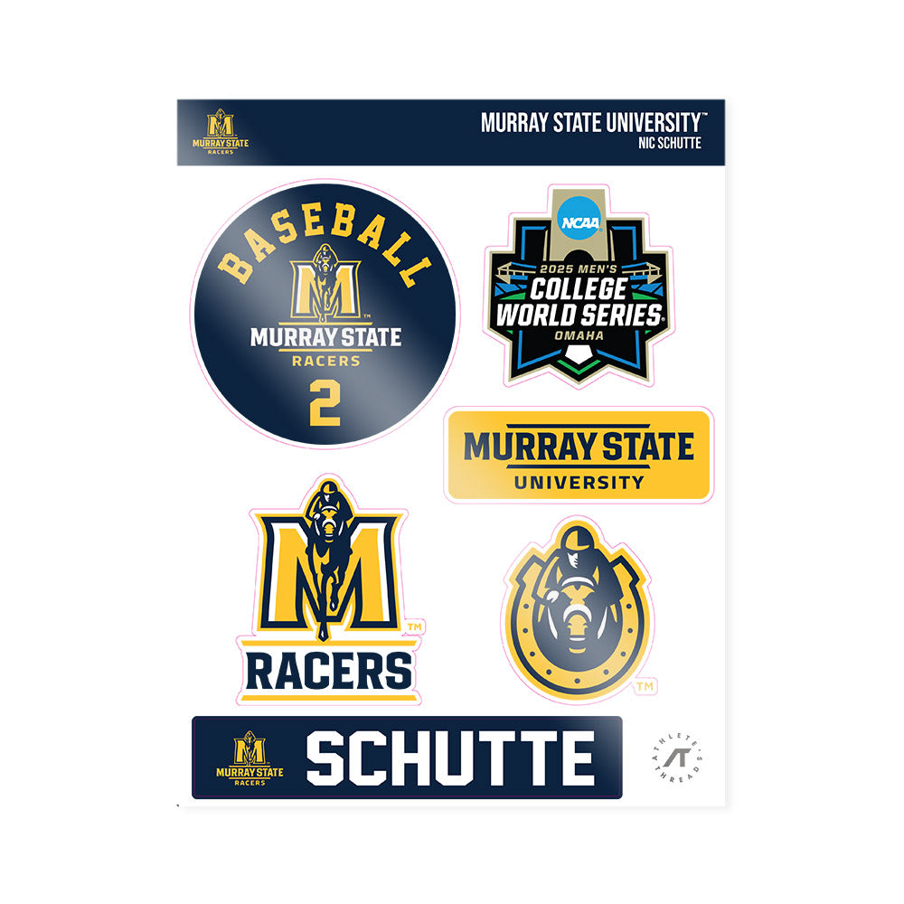 Murray State - NCAA Baseball : Nic Schutte - World Series Sticker Sheet-0