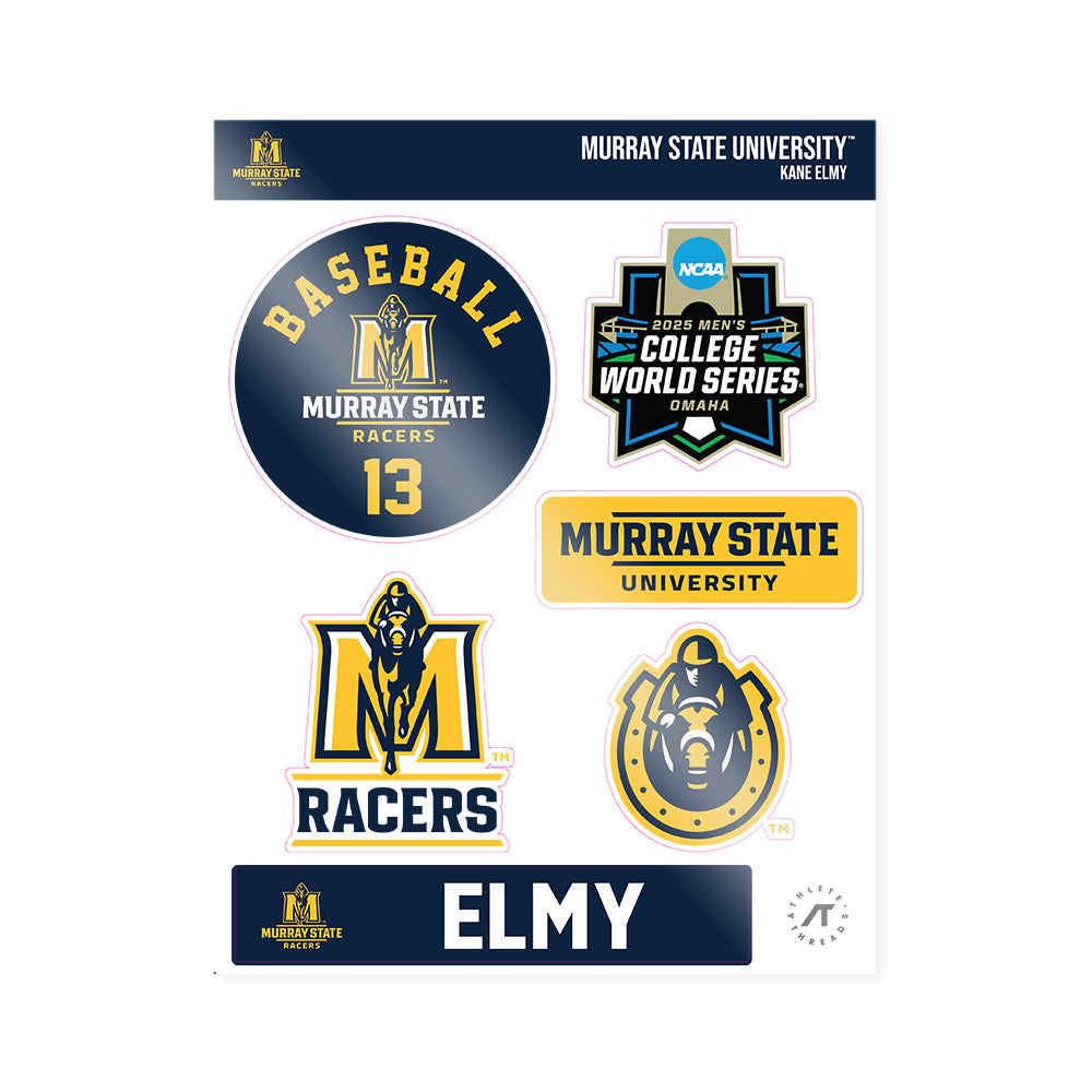 Murray State - NCAA Baseball : Kane Elmy - World Series Sticker Sheet-0