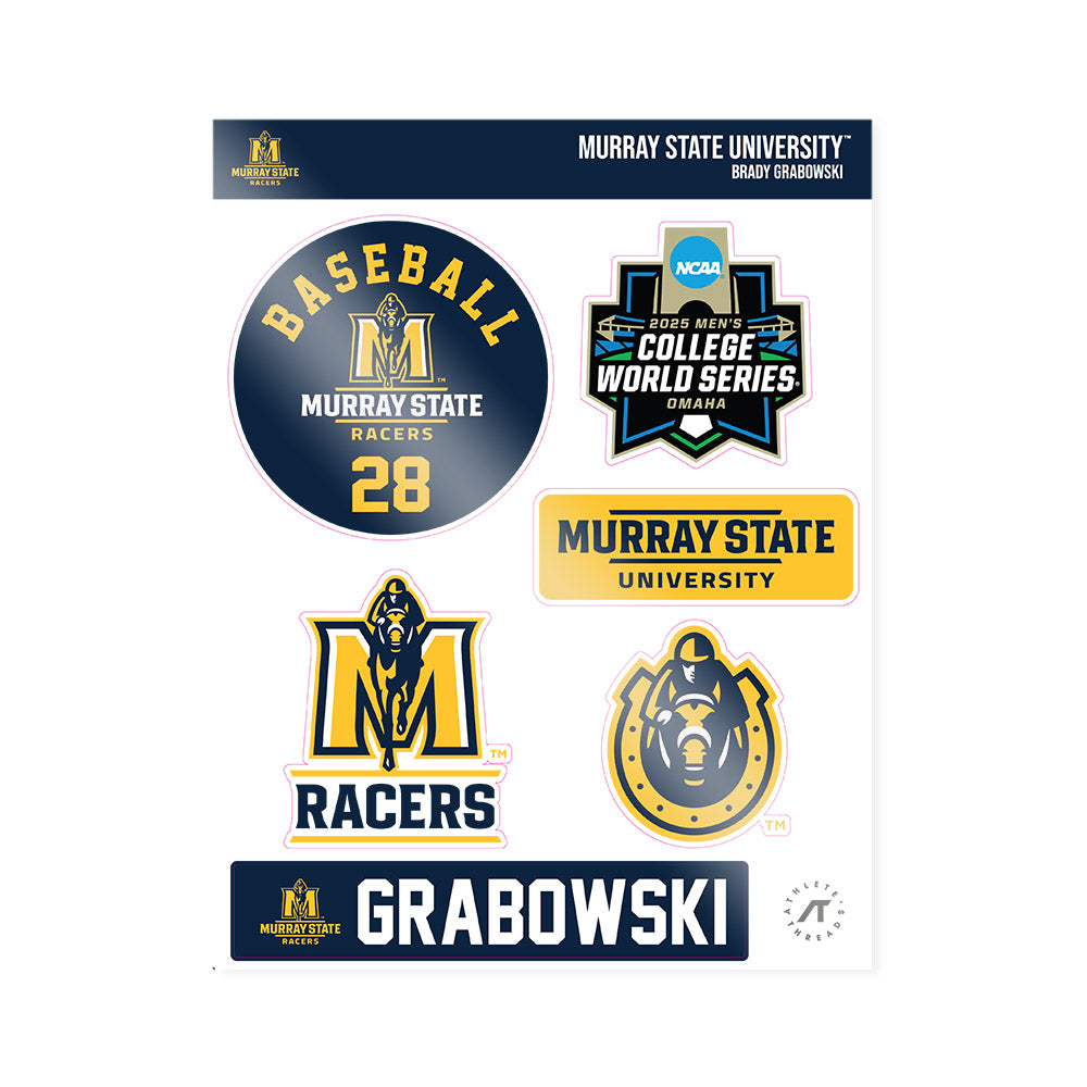 Murray State - NCAA Baseball : Brady Grabowski - World Series Sticker Sheet-0