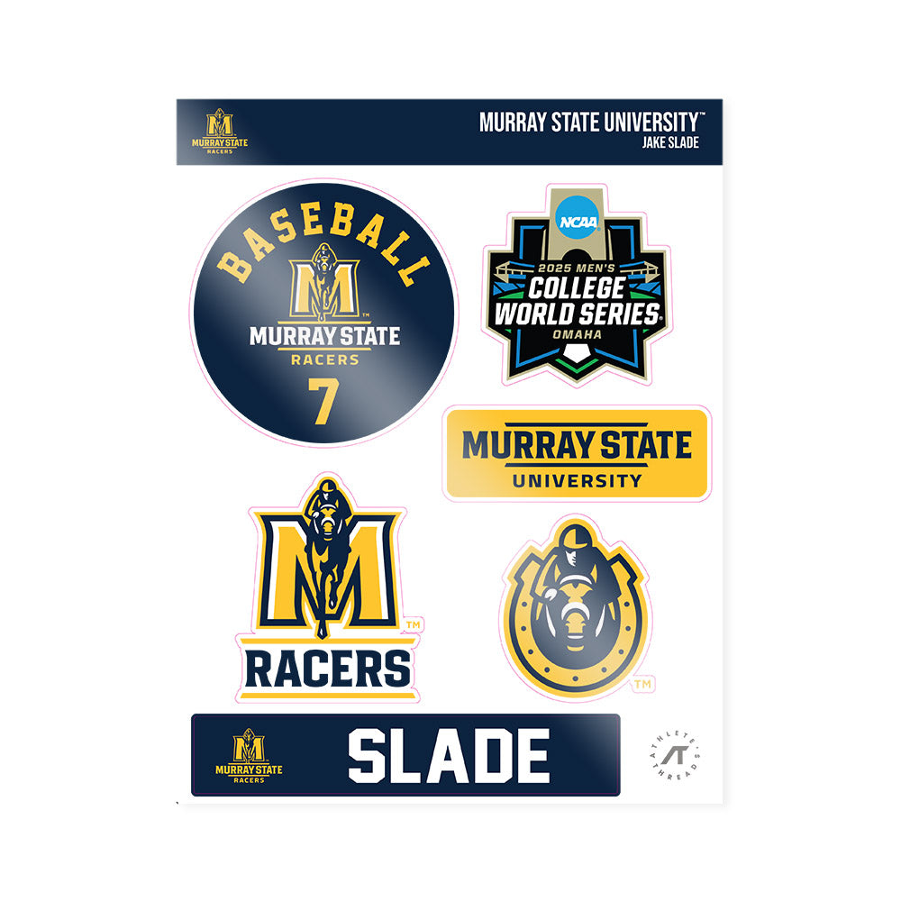 Murray State - NCAA Baseball : Jake Slade - World Series Sticker Sheet-0