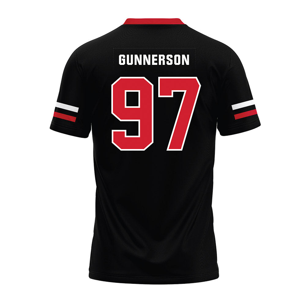 Nebraska - NCAA Football : Blaise Gunnerson - Black Premium Football Jersey-1