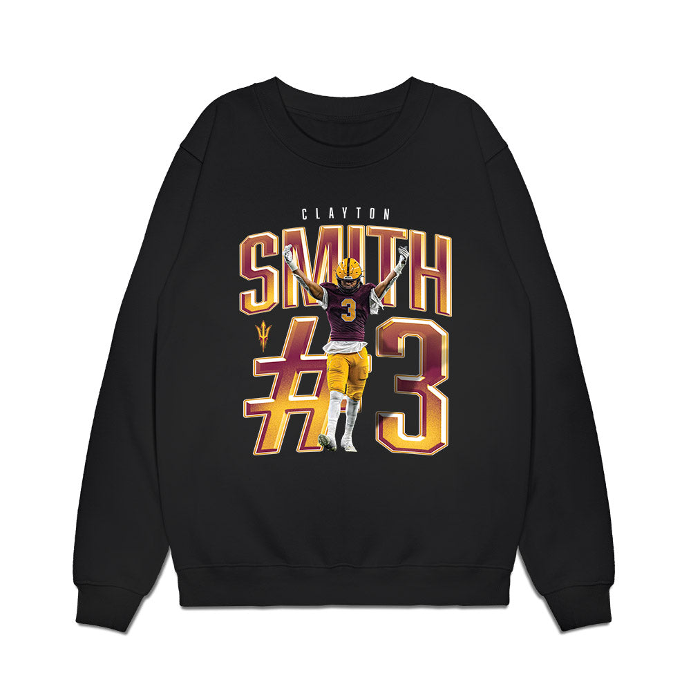 Arizona State - NCAA Football : Clayton Smith - Caricature Premium Crewneck Sweatshirt-0