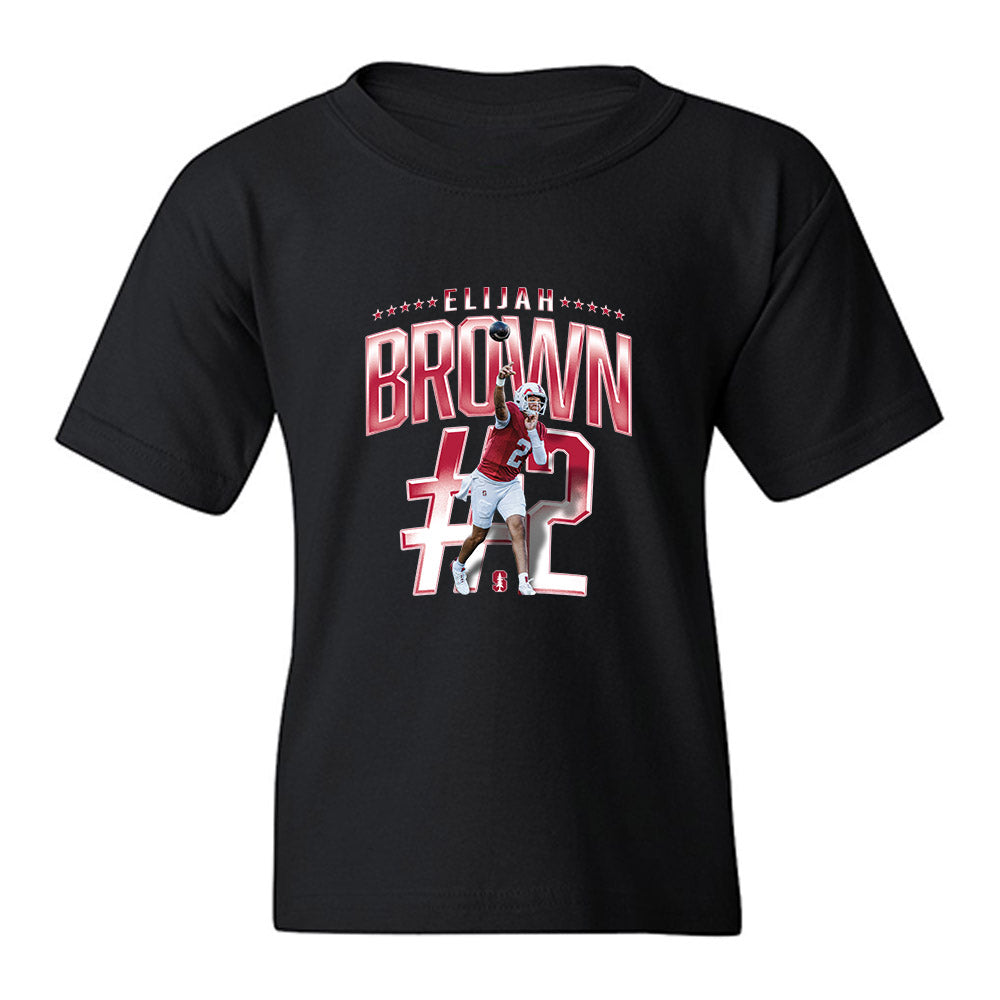 Stanford - NCAA Football : Elijah Brown - Collage Youth T-Shirt-0
