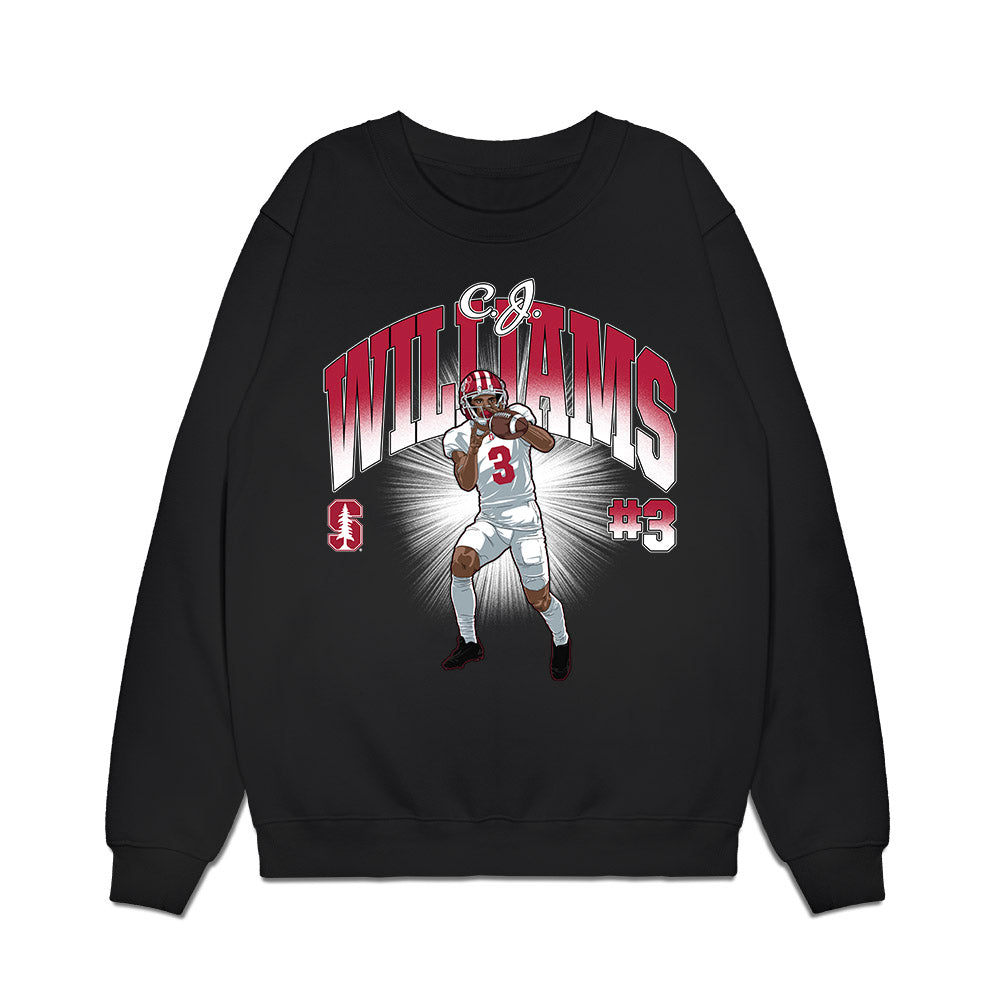 Stanford - NCAA Football : CJ Williams - Collage Premium Crewneck Sweatshirt-0
