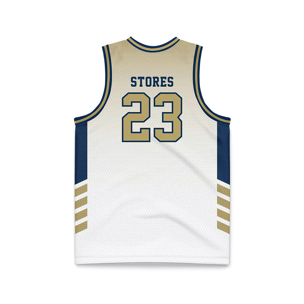 Georgia Tech - NCAA Men's Basketball : Brandon Stores - White Basketball Jersey-1
