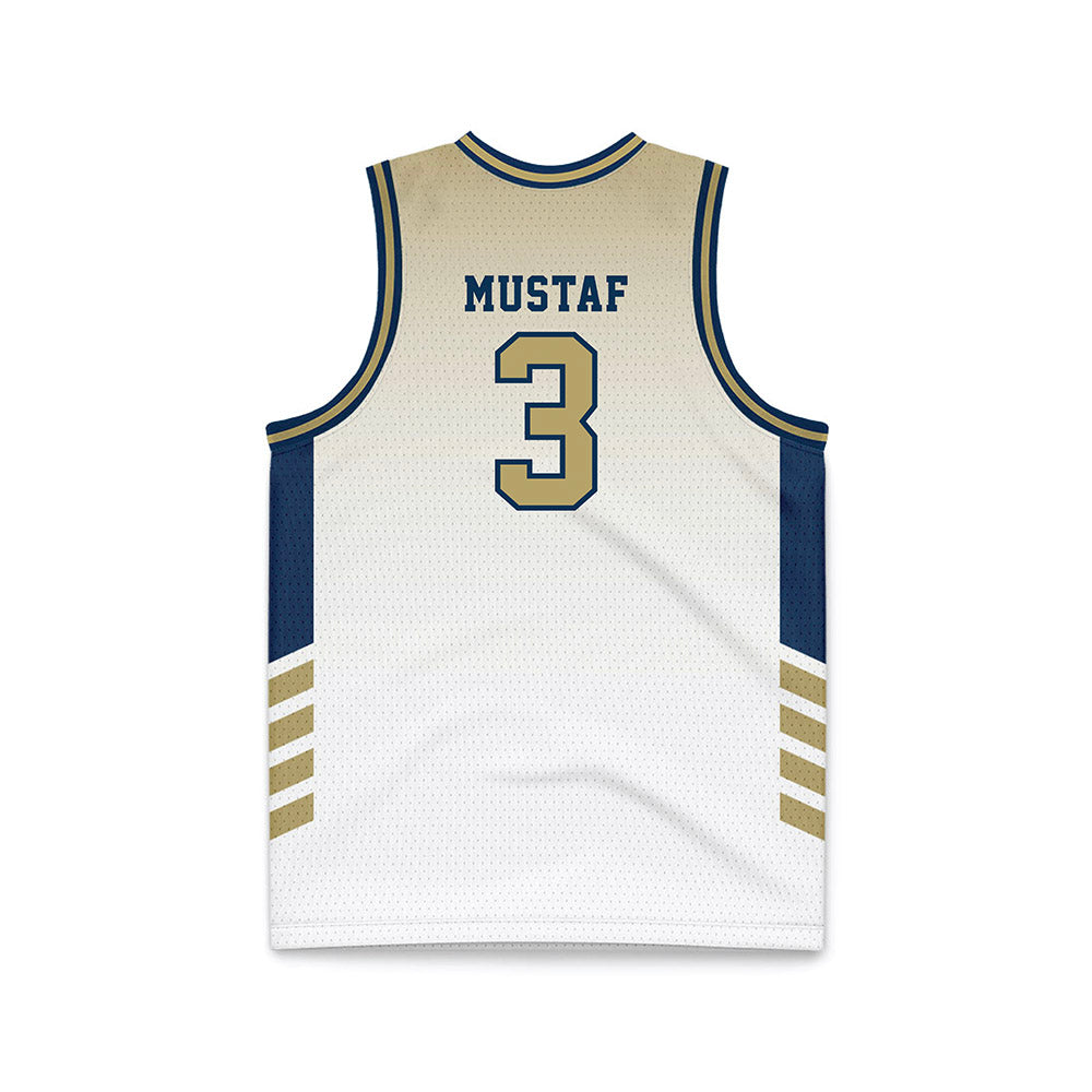 Georgia Tech - NCAA Men's Basketball : Jaeden Mustaf - White Basketball Jersey-1