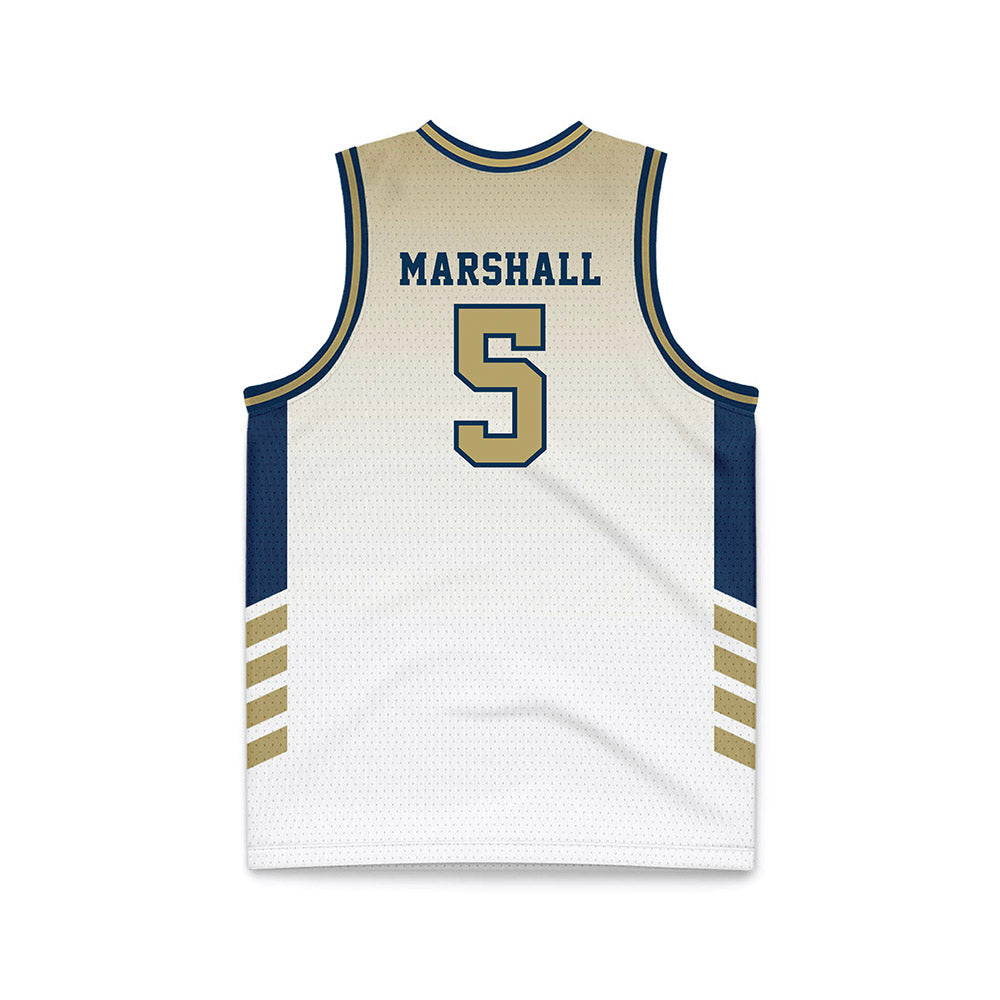 Georgia Tech - NCAA Men's Basketball : Peyton Marshall - White Basketball Jersey-1