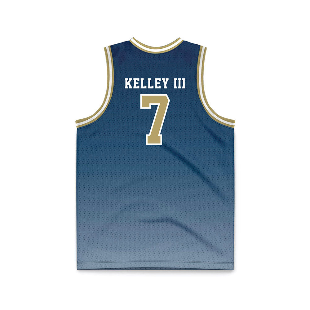 Georgia Tech - NCAA Men's Basketball : Chas Kelley III - Navy Basketball Jersey-1