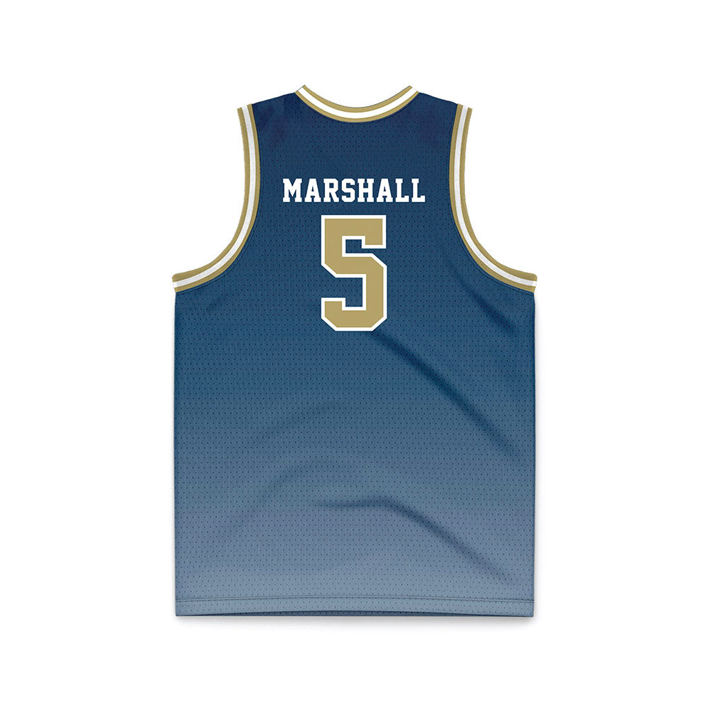Georgia Tech - NCAA Men's Basketball : Peyton Marshall - Navy Basketball Jersey-1