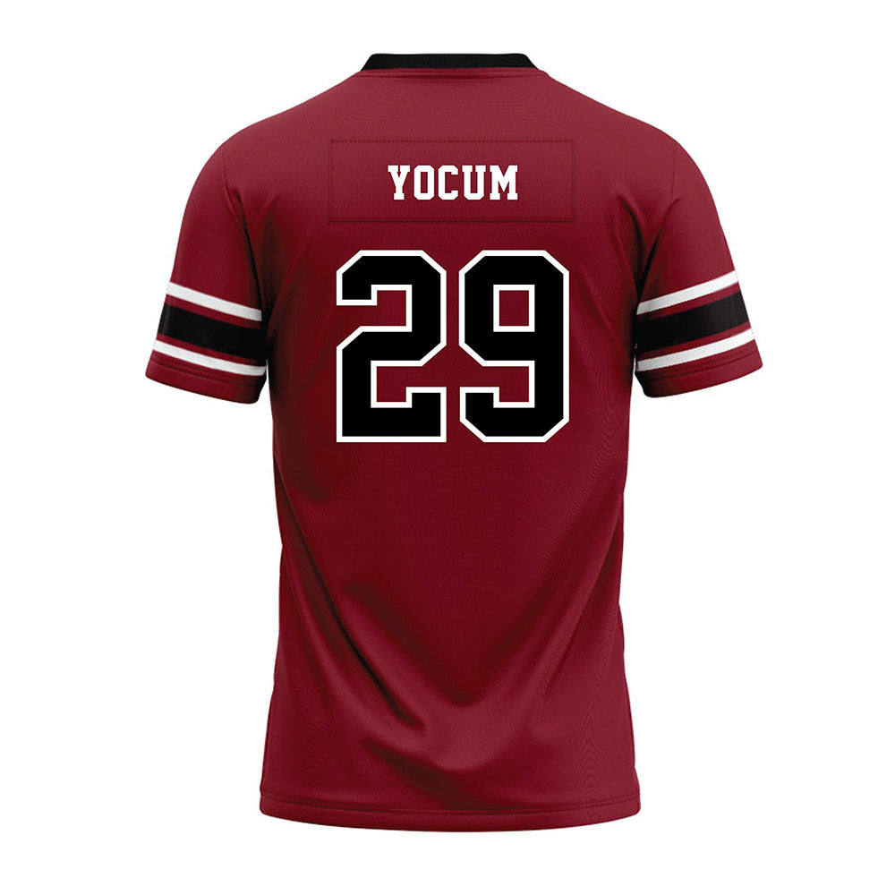 South Carolina - NCAA Football : Gunnar Yocum - Garnet Premium Football Jersey-1