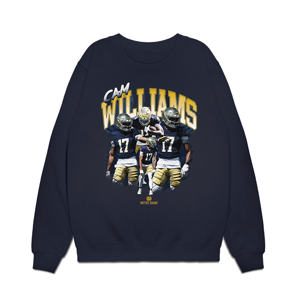 Notre Dame - NCAA Football : Cam Williams - Collage Premium Crewneck Sweatshirt-0