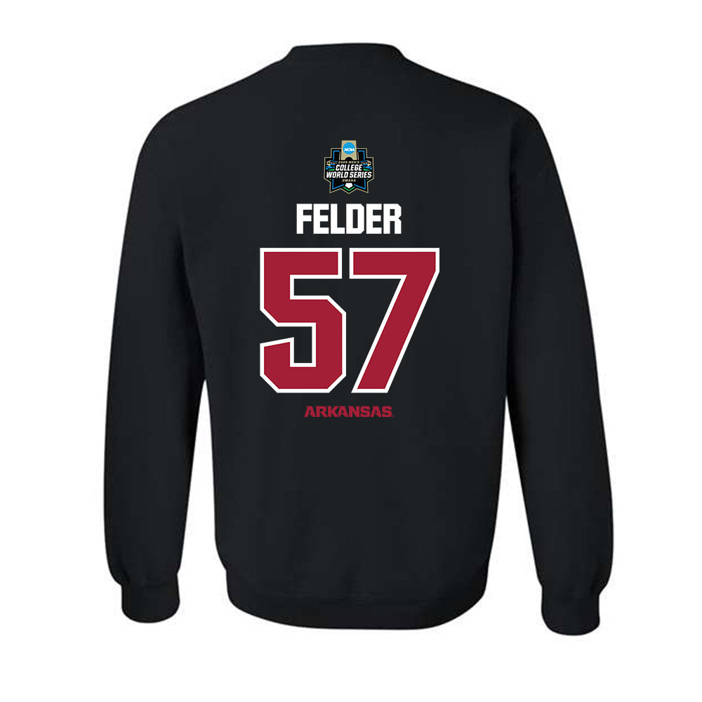 Arkansas - NCAA Baseball : Ross Felder - NCAA® World Series Classic Shersey Crewneck Sweatshirt-1