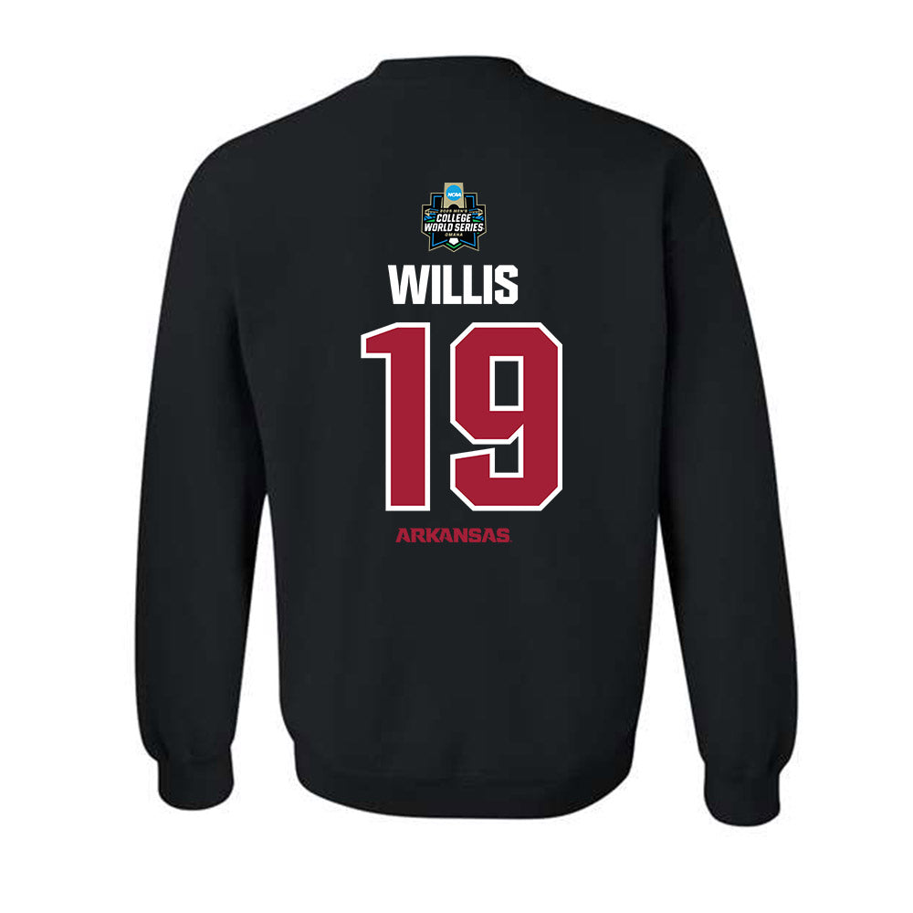 Arkansas - NCAA Baseball : Carson Willis - NCAA® World Series Classic Shersey Crewneck Sweatshirt-1