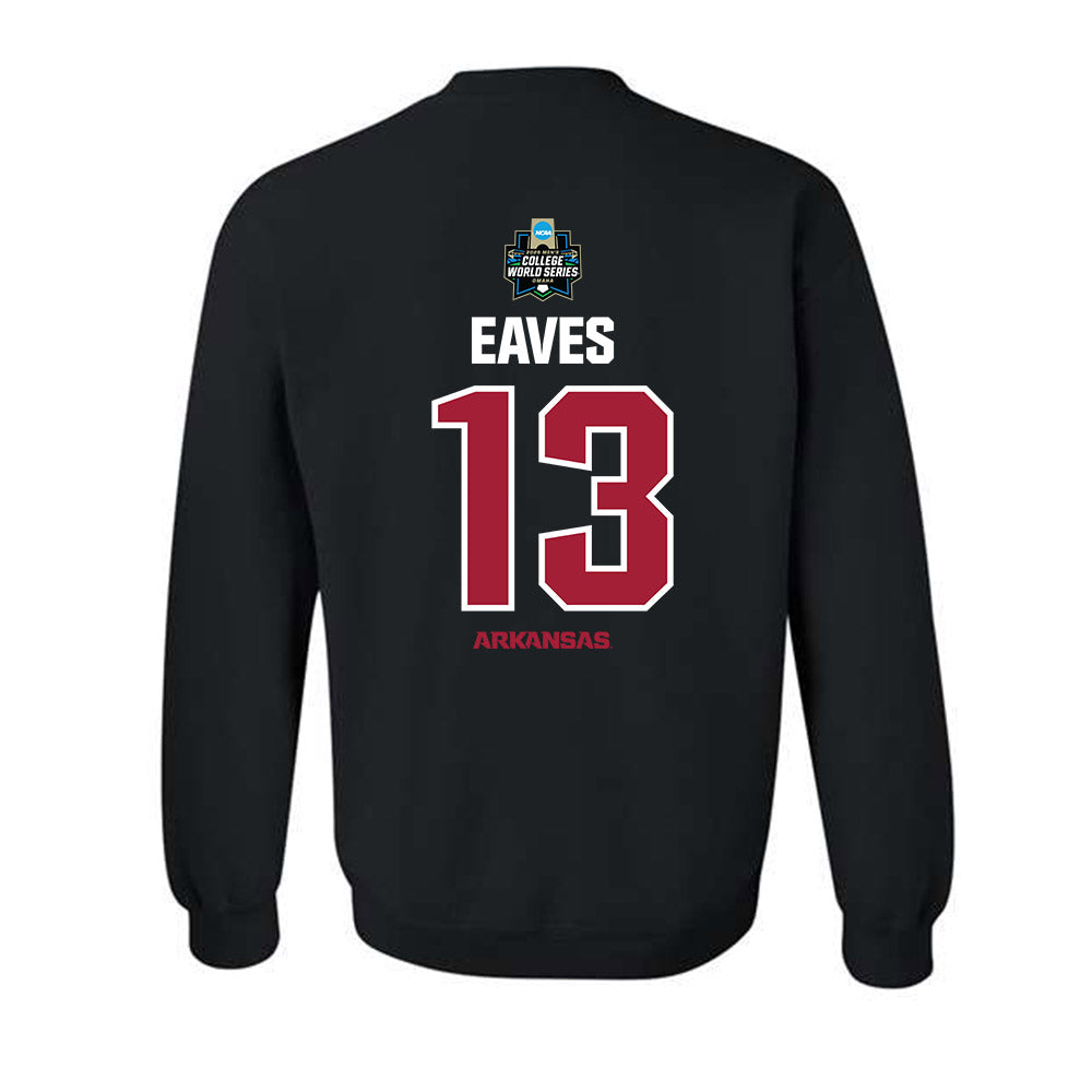 Arkansas - NCAA Baseball : Steele Eaves - NCAA® World Series Classic Shersey Crewneck Sweatshirt-1