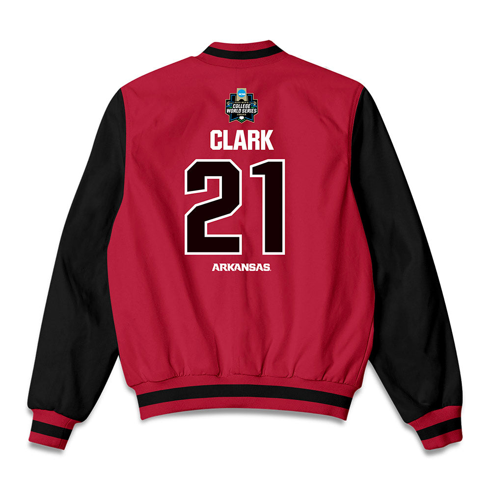 Arkansas - NCAA Baseball : Brenton Clark - Bomber Jacket-1