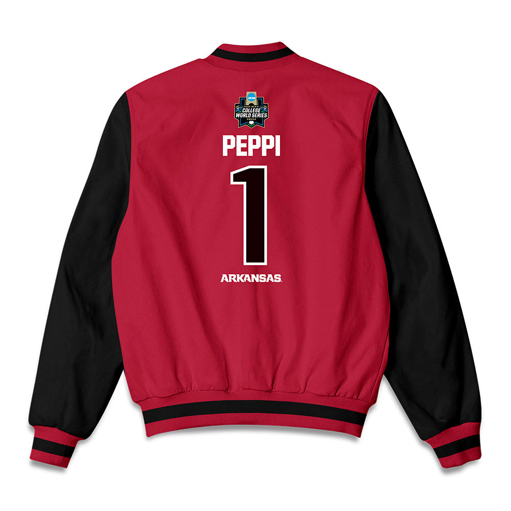 Arkansas - NCAA Baseball : Rocco Peppi - Bomber Jacket-1