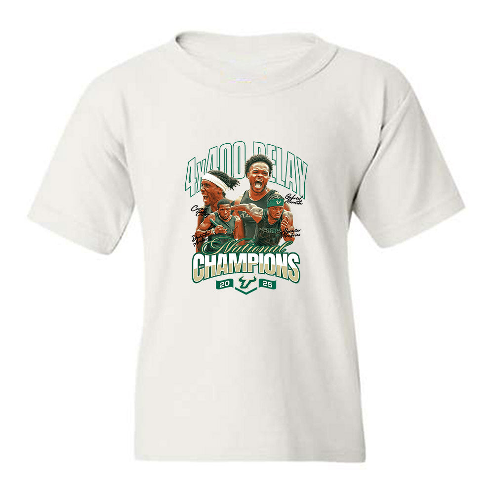USF - NCAA Men's Track & Field : - NCAA® National Champions Team Caricature Youth T-Shirt-0