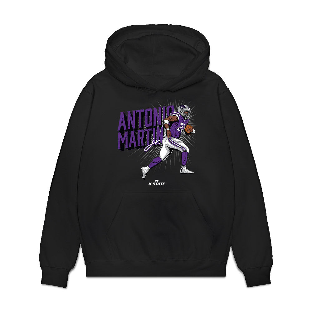 Kansas State - NCAA Football : Antonio Martin Jr - Caricature Premium Hooded Sweatshirt-0