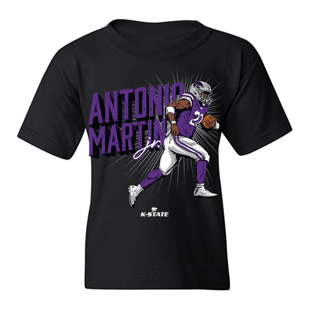 Kansas State - NCAA Football : Antonio Martin Jr - Caricature Youth T-Shirt-0