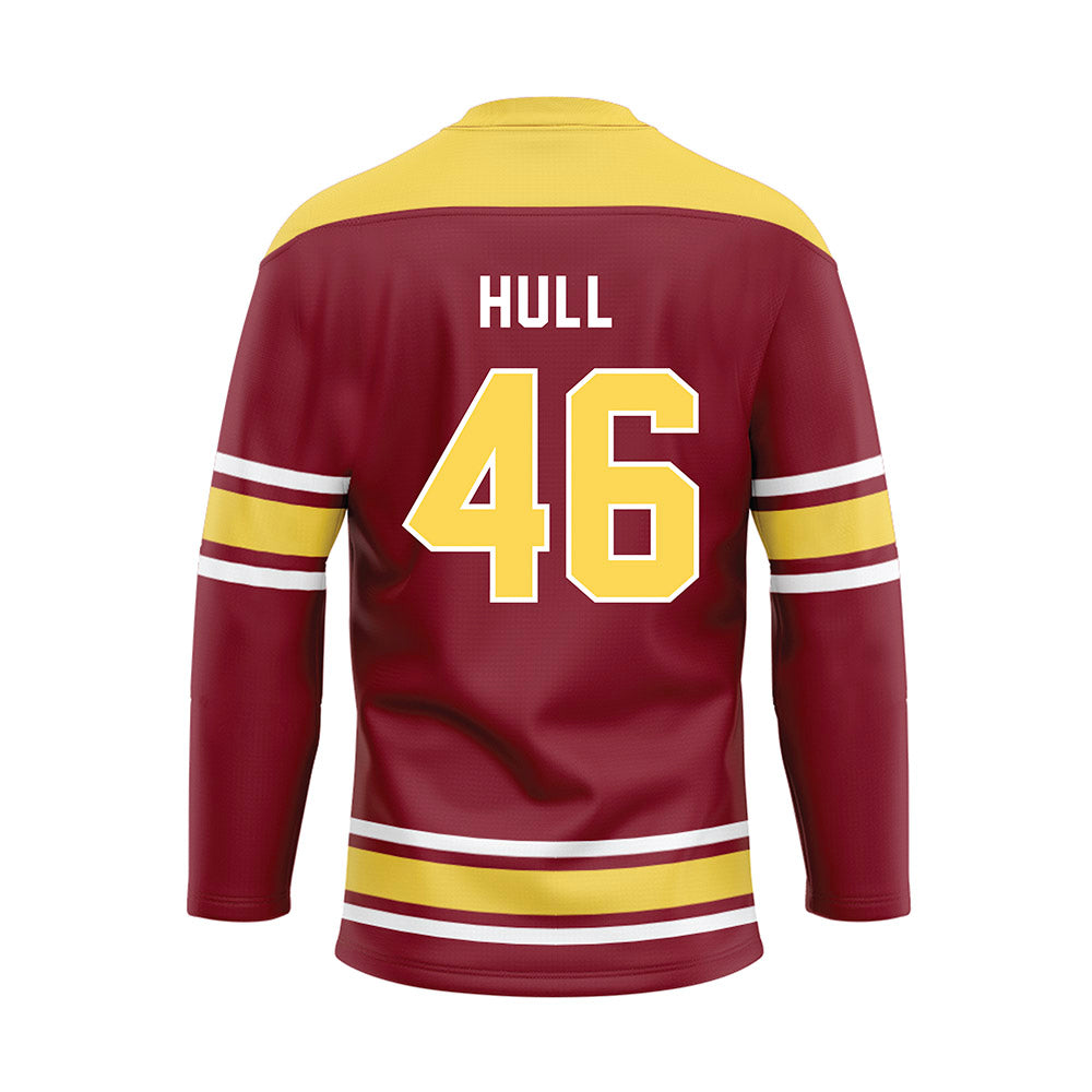 NSU - NCAA Baseball : Jordan hull - Maroon Hockey Jersey-1