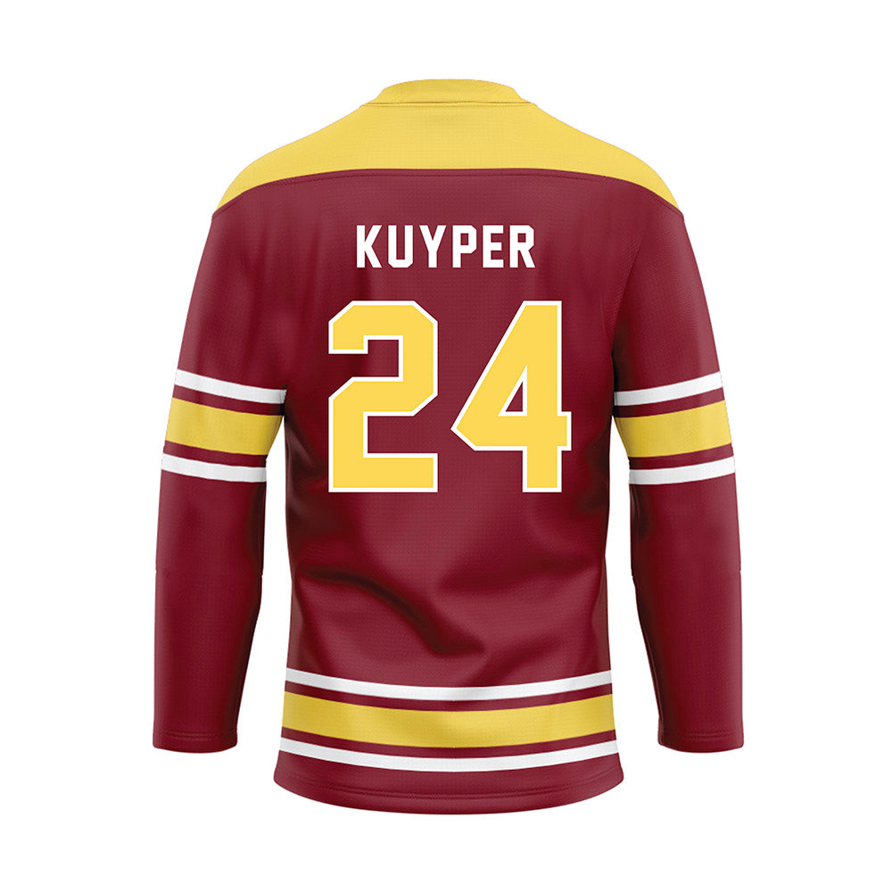 NSU - NCAA Women's Basketball : Carli Kuyper - Maroon Hockey Jersey-1