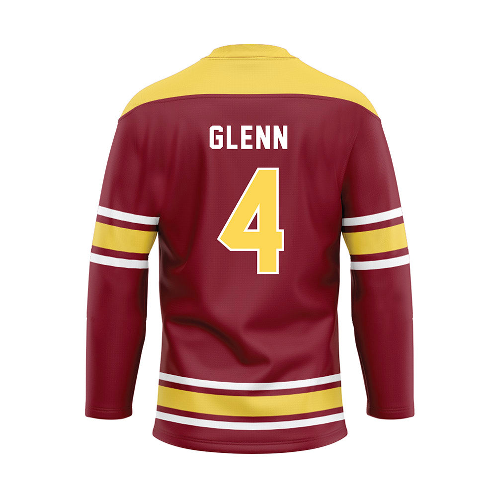 NSU - NCAA Men's Basketball : James Glenn - Maroon Hockey Jersey-1