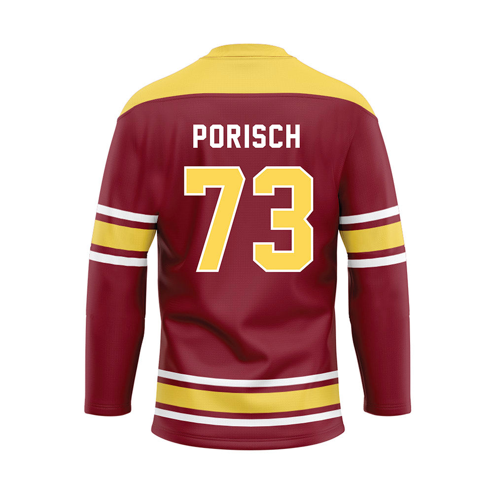 NSU - NCAA Football : Daniel Porisch - Maroon Hockey Jersey-1