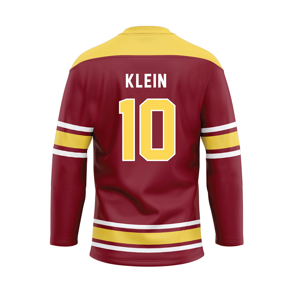 NSU - NCAA Women's Basketball : Lily Klein - Maroon Hockey Jersey-1