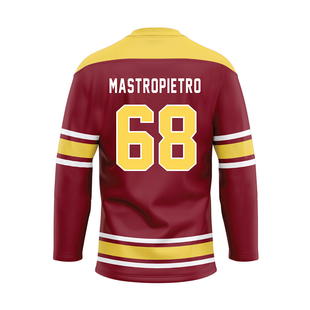 NSU - NCAA Football : Quinton Mastropietro - Maroon Hockey Jersey-1