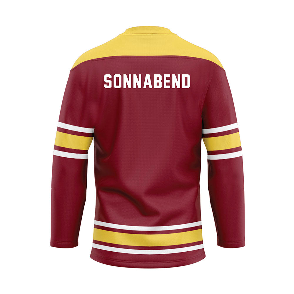 NSU - NCAA Women's Swimming & Diving : hilary sonnabend - Maroon Hockey Jersey-1