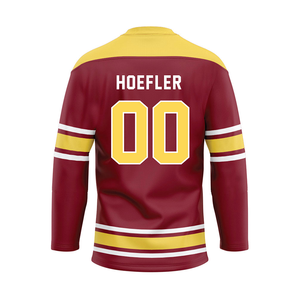 NSU - NCAA Football : Willem Hoefler - Maroon Hockey Jersey-1