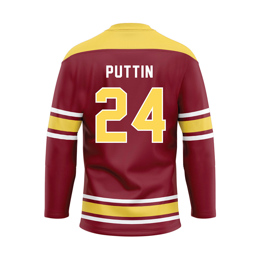 NSU - NCAA Women's Soccer : Emma Puttin - Maroon Hockey Jersey-1